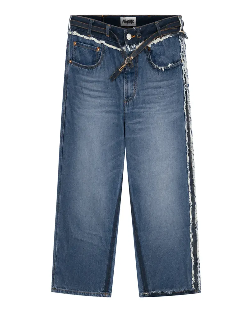 Magliano Stormy raw-edge panelled jeans - Blau Blau
