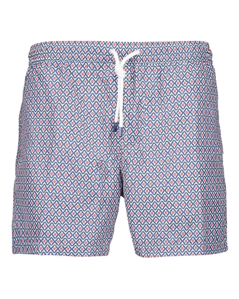Fedeli Madeira Airport Stamp Badeshorts - Blau Blau