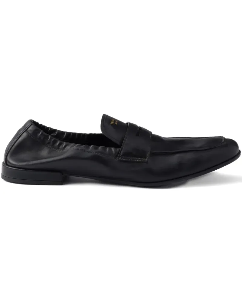 Prada Shuffle Loafer mit Siebdrucklogo - Schwarz Schwarz