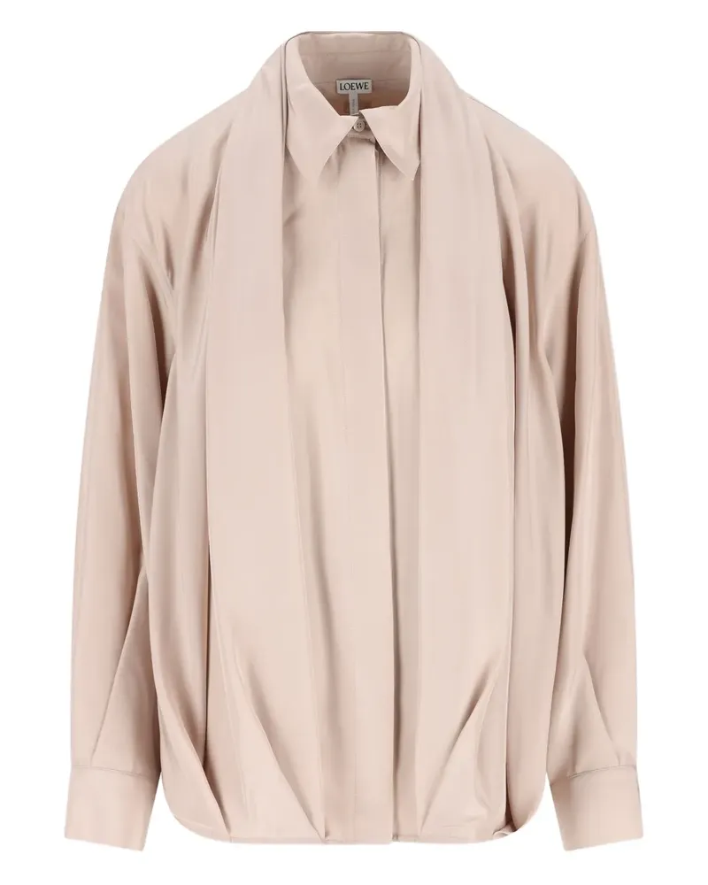Loewe Hemd mit drapiertem Kragen - Rosa Rosa
