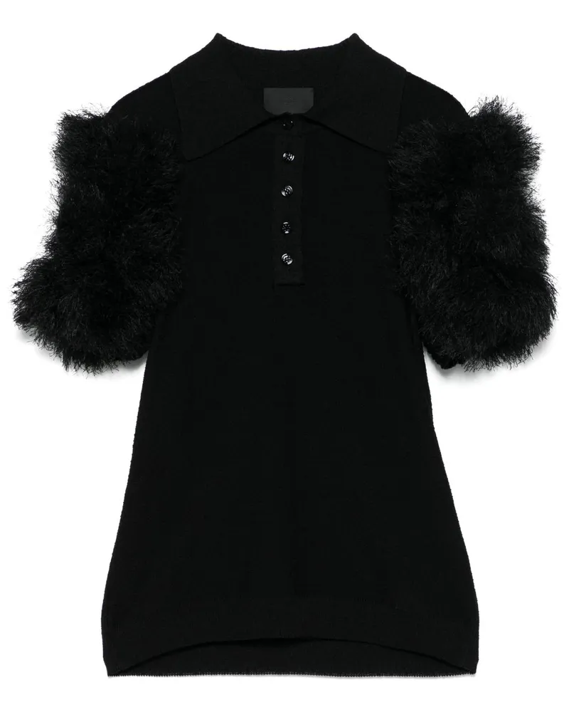 Givenchy Poloshirt mit Pompon-Detail - Schwarz Schwarz