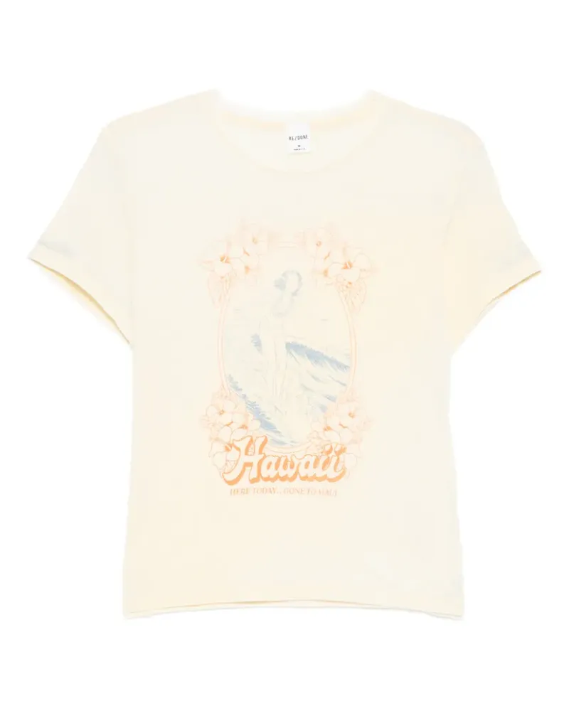 RE/DONE graphic-print T-shirt - Gelb Gelb
