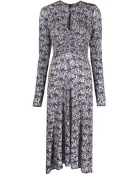 Isabel Marant Midikleid mit Blumen-Print Grau