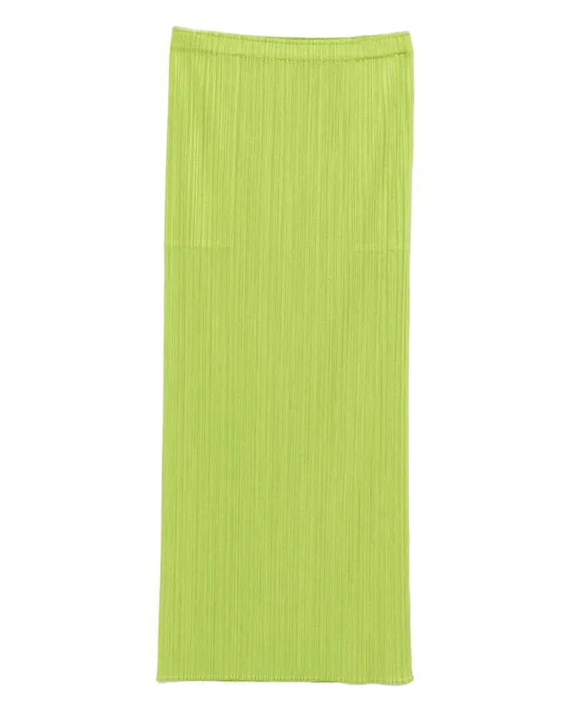 Issey Miyake pleated mid skirt - Grün Grün