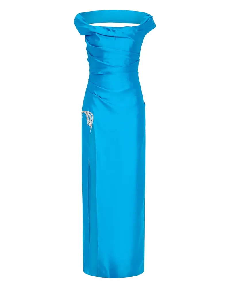 Rachel Gilbert Schulterfreies Kleid - Blau Blau