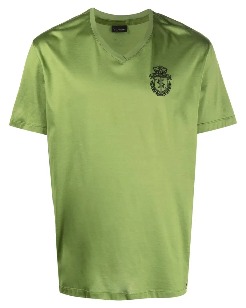Billionaire T-Shirt mit V-Ausschnitt - Grün Grün