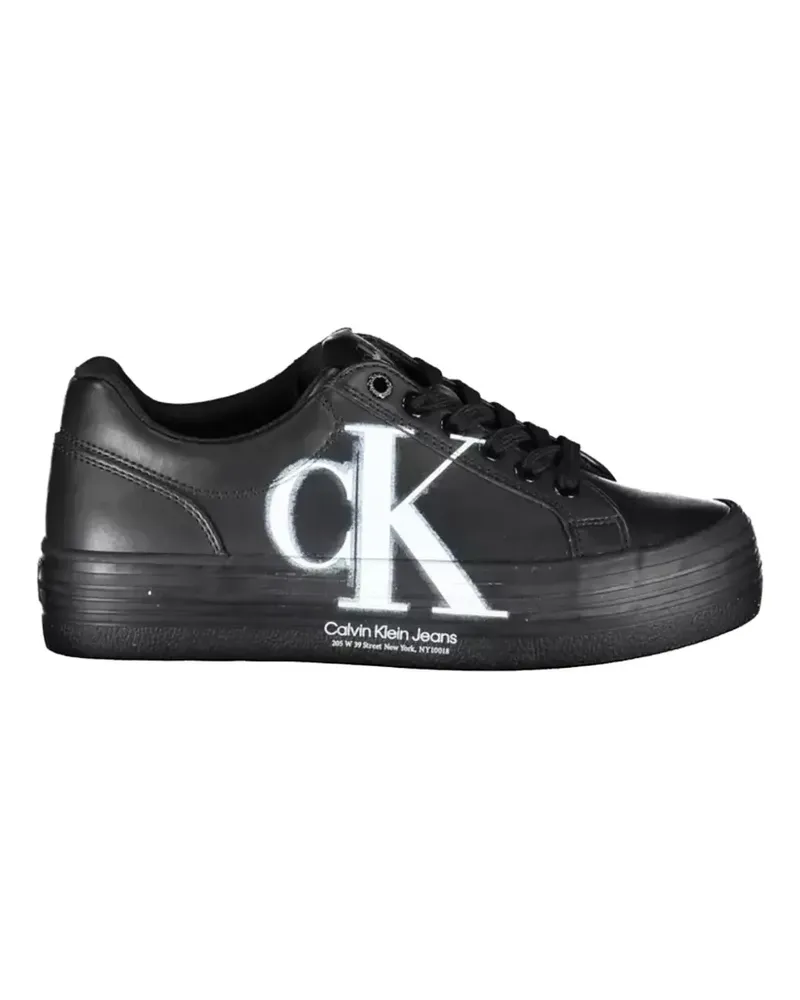 Calvin Klein logo-print platform sneakers - Schwarz Schwarz