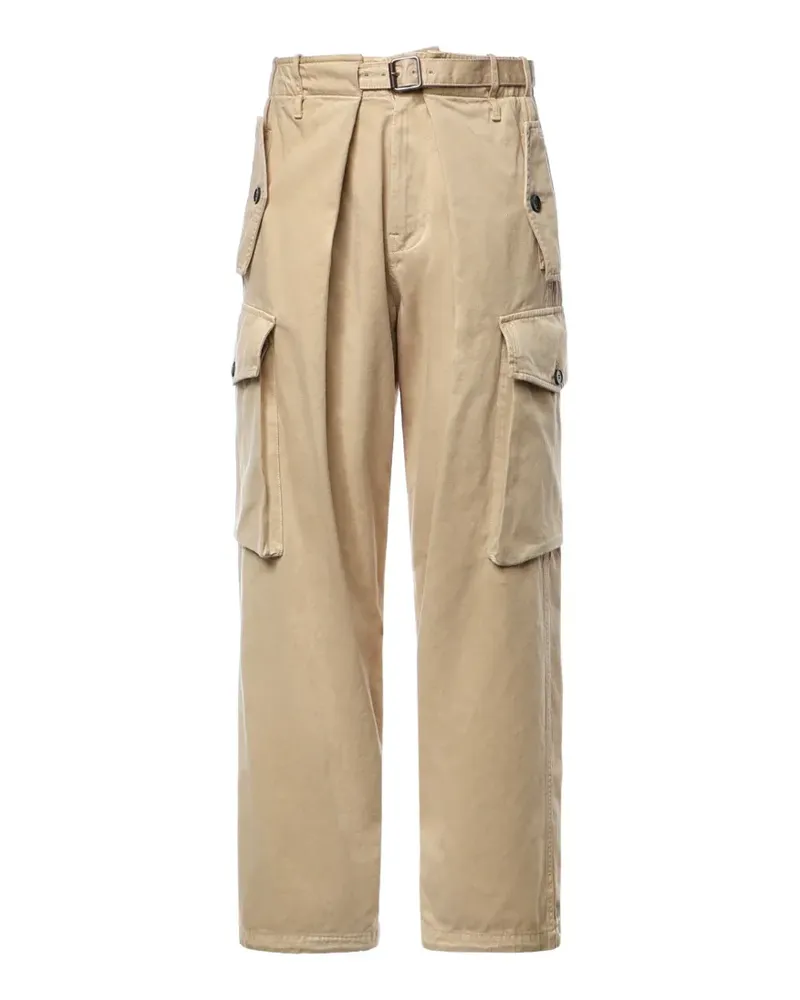 Loewe cargo trousers in cotton - Nude Nude