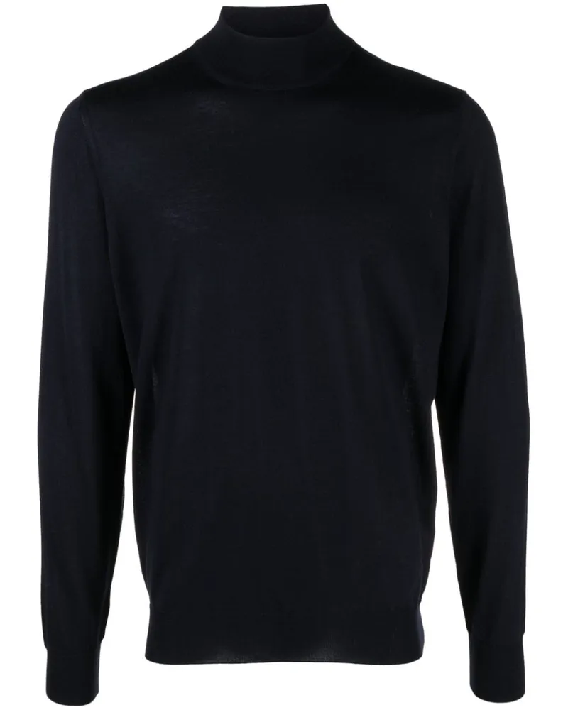 Drumohr  Dolcevita Pullover - Blau Blau