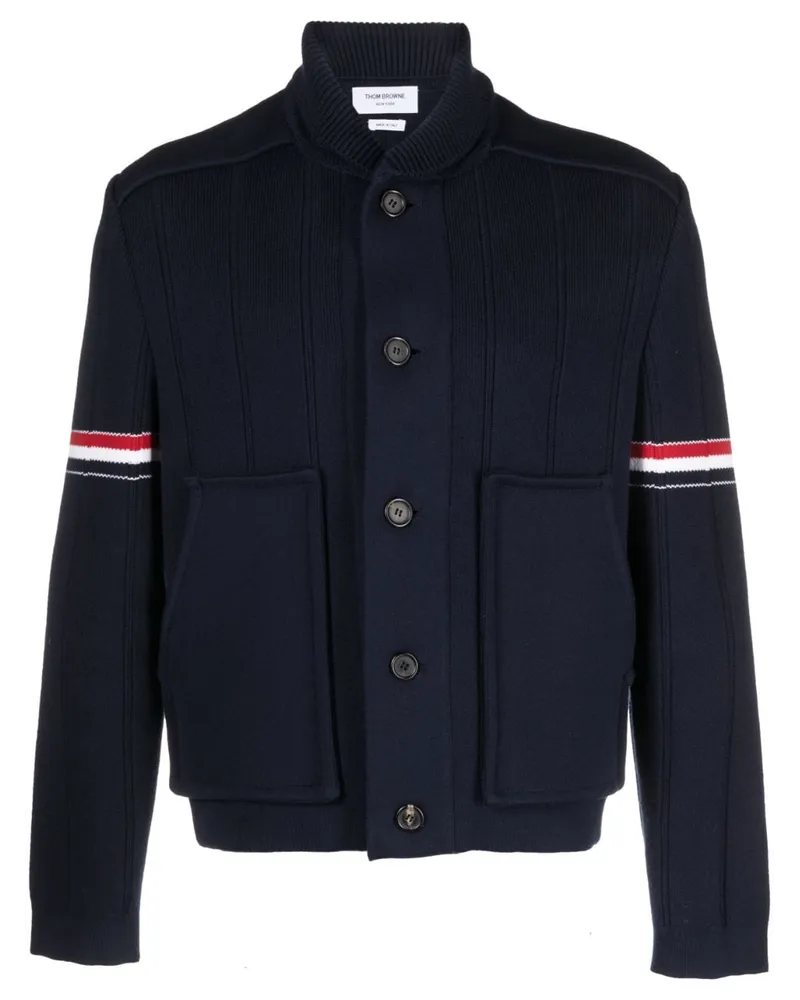 Thom Browne Einreihige Hemdjacke - Blau Blau
