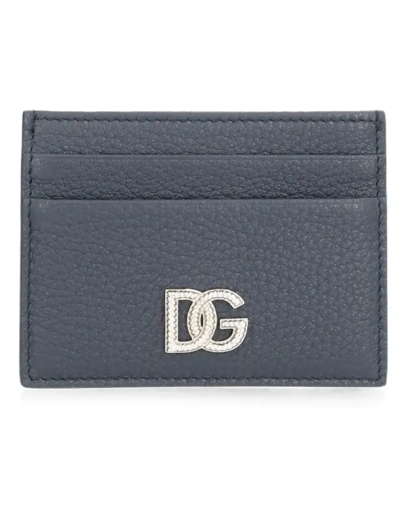 Dolce & Gabbana calfskin card holder with logo - Blau Blau