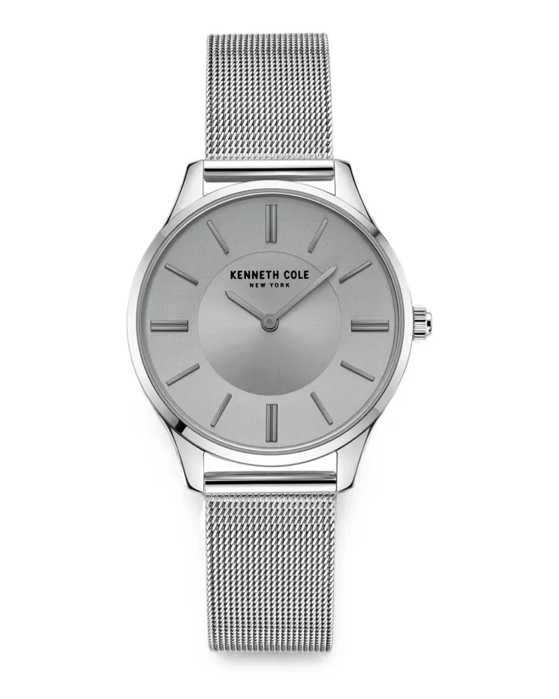 Kenneth Cole Armbanduhr mit Mesh-Armband 34mm - Silber Silber