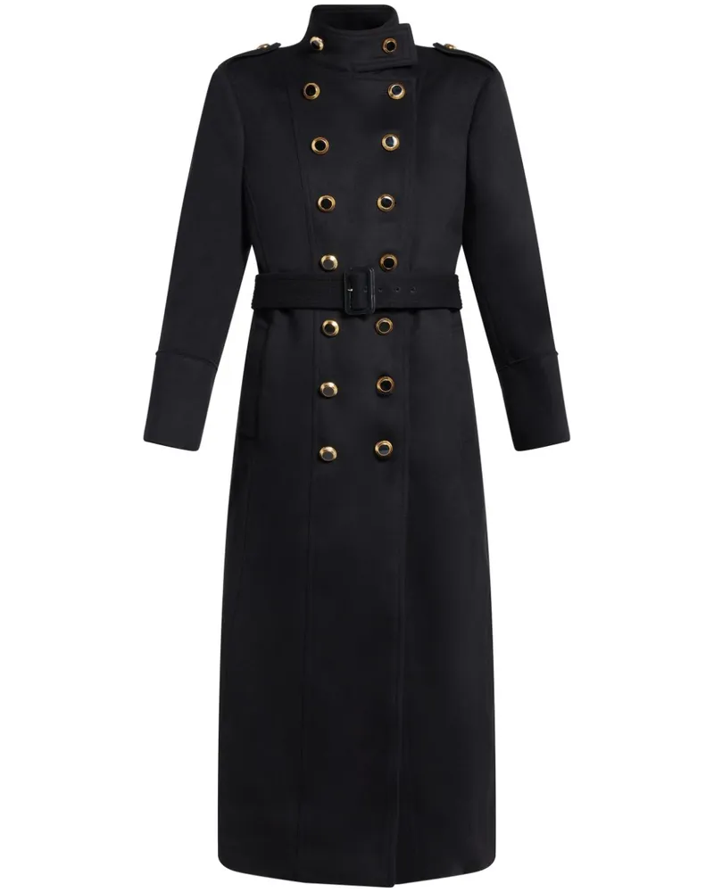 Tom Ford Doppelreihiger Mantel - Schwarz Schwarz