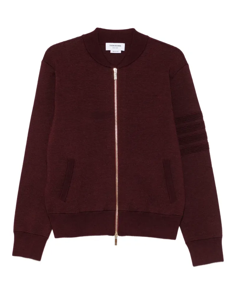 Thom Browne Cardigan mit Reißverschluss - Rot Rot