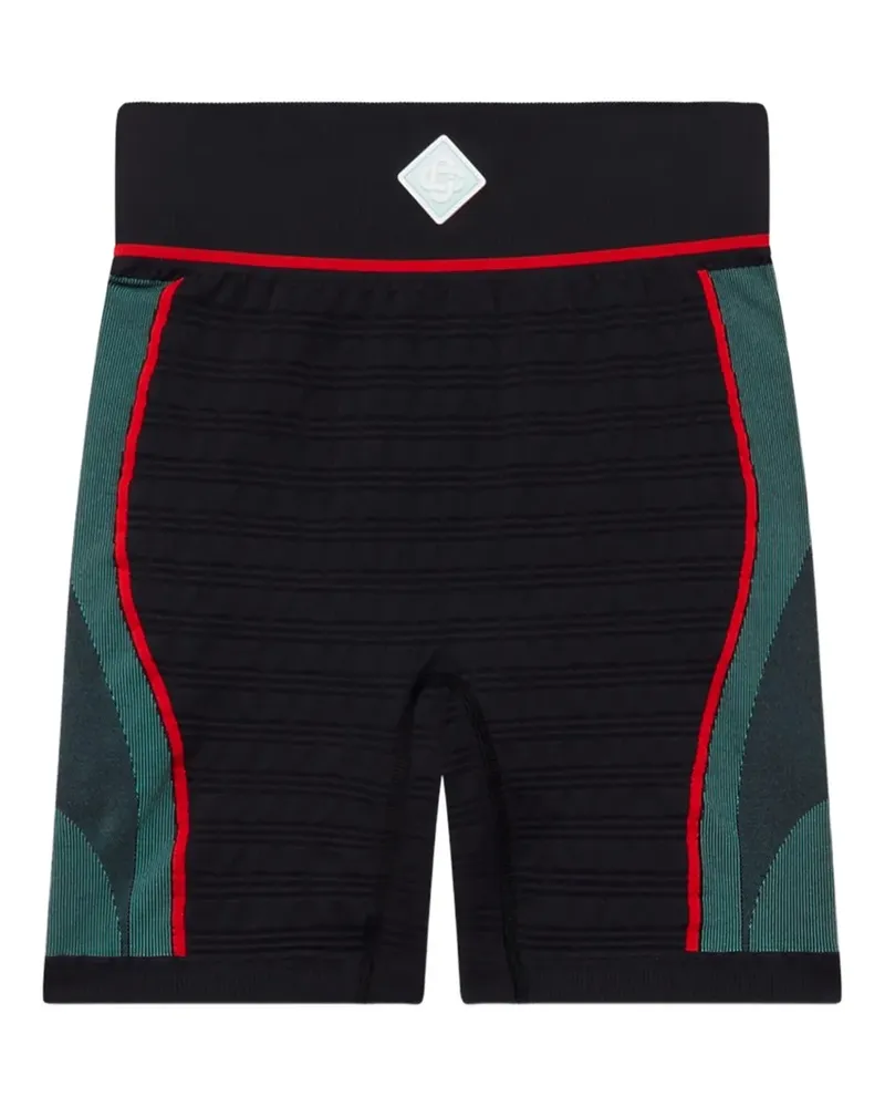 Casablanca Paris Radlerhose mit gerippten Einsätzen - Schwarz Schwarz
