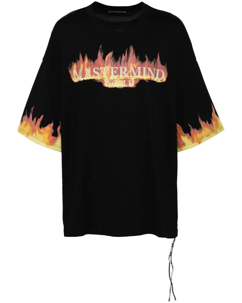 Mastermind World T-Shirt mit Logo-Print - Schwarz Schwarz