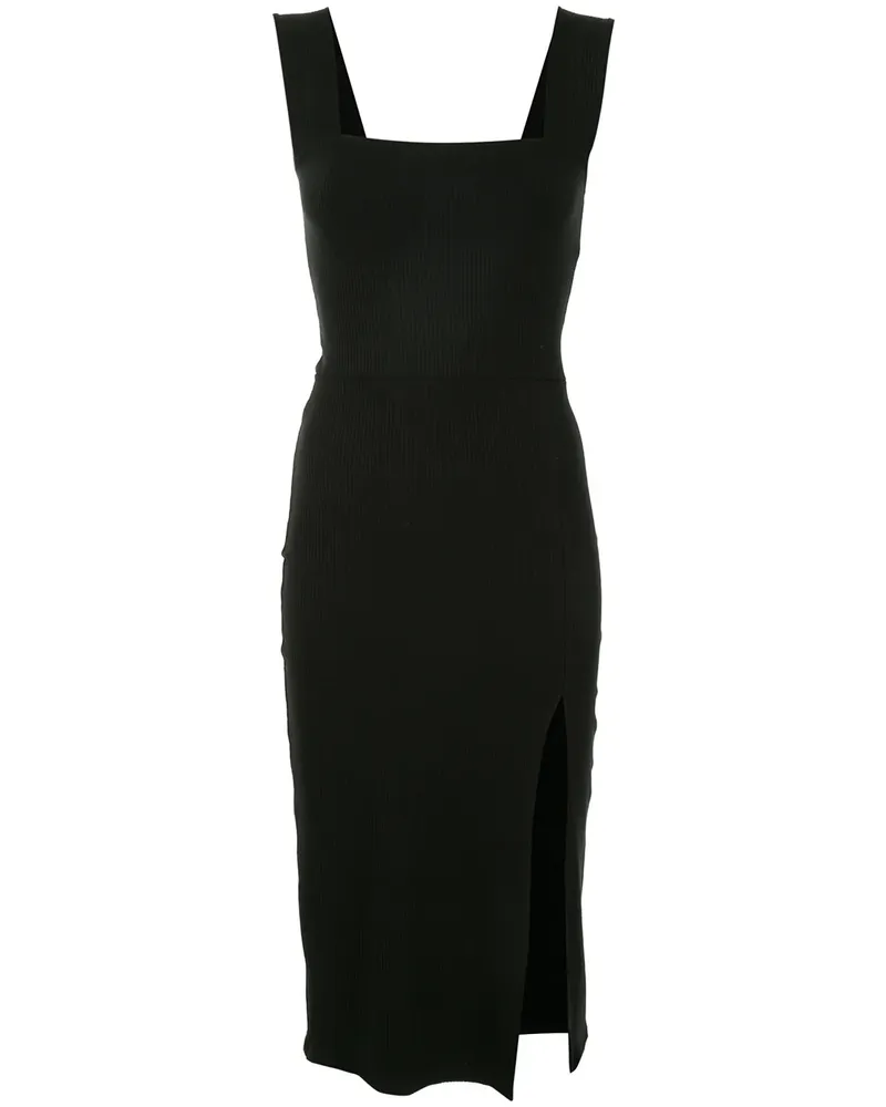 Reformation Cassi' Midikleid - Schwarz Schwarz