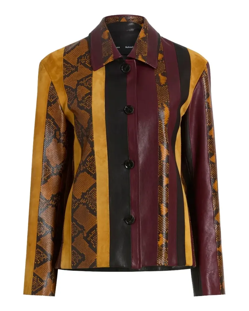 Proenza Schouler Sirine jacket in pieced leather - Gold Gold