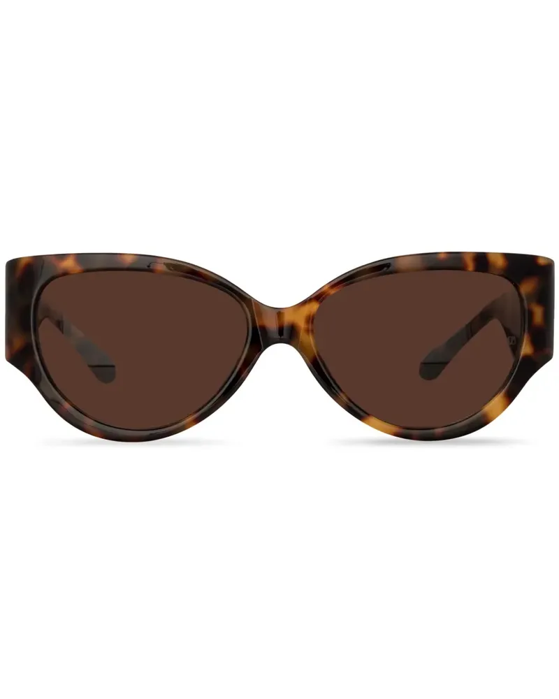 Linda Farrow Connie Sonnenbrille mit Cat-Eye-Gestell - Braun Braun