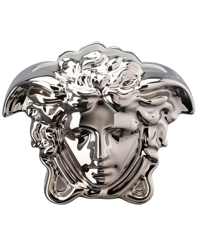 Versace Medusa Vase aus Porzellan - Silber Silber
