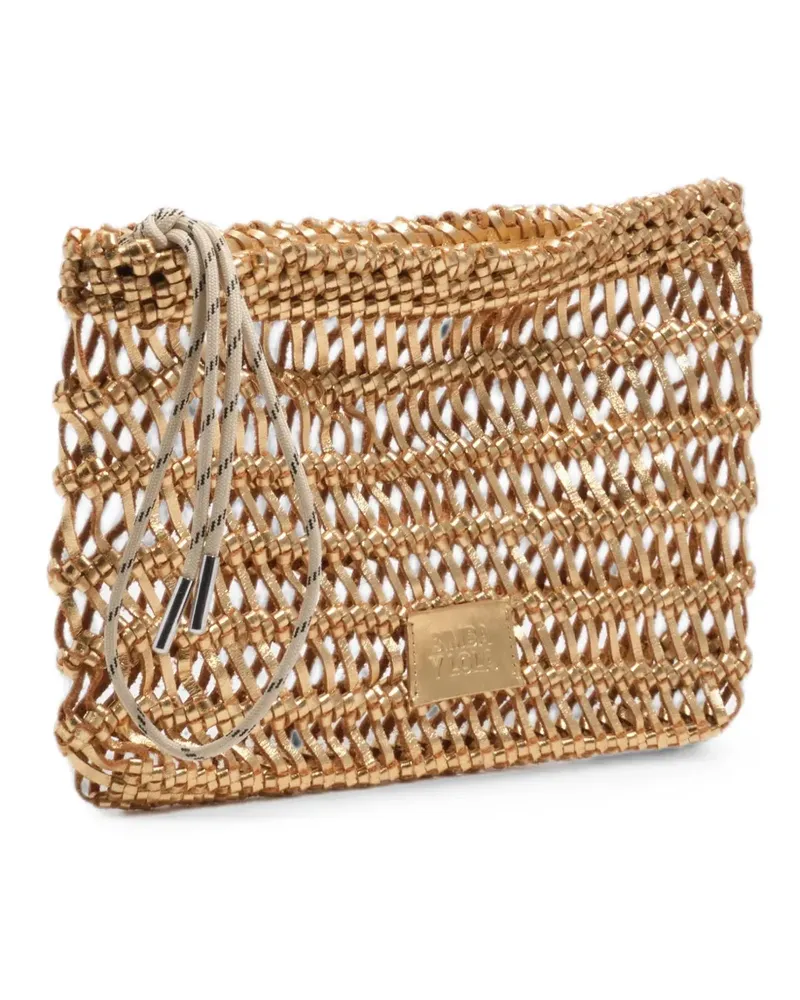 BIMBA Y LOLA Handtasche aus geflochtenem Leder in Gold Gold