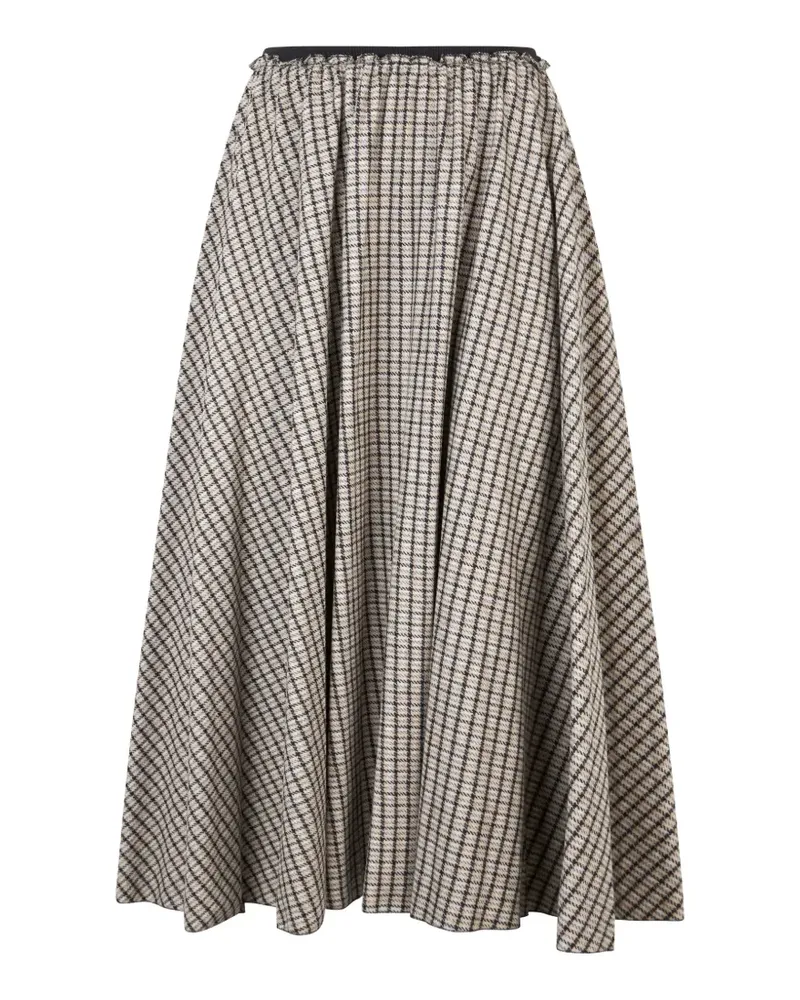 Valentino Garavani check midi skirt - Nude Nude