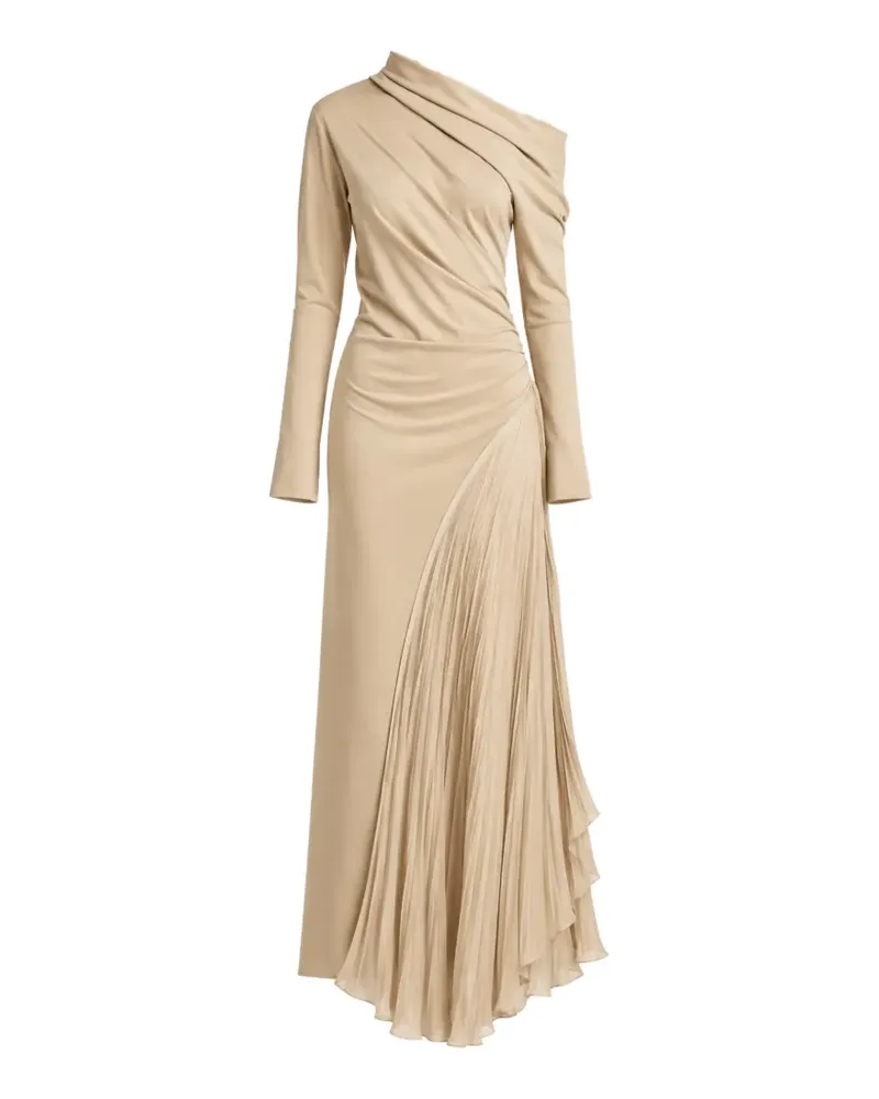 Irina Schrotter Asymmetrisches Roxanda Plissee-Maxikleid - Nude Nude