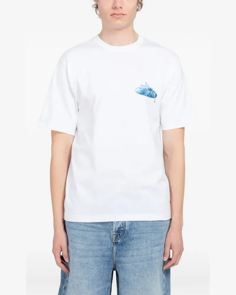 Stüssy Wave Oval T-Shirt - Weiß Weiß