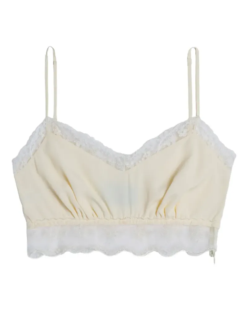 Simone Rocha Top mit Spitzenborte - Nude Nude