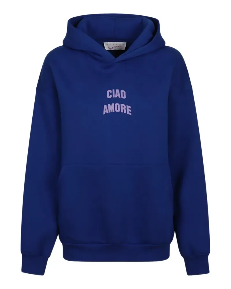 Giada Benincasa Ciao Amore Hoodie mit Logo - Blau Blau