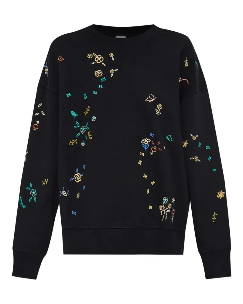 Paul Smith Sweatshirt mit Blumenstickerei - Schwarz Schwarz