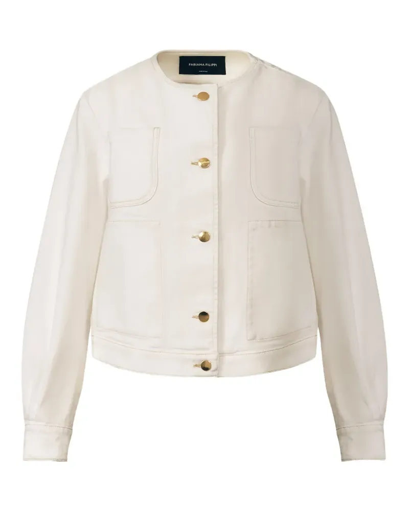 Fabiana Filippi Jacke mit aufgesetzten Taschen - Weiß Weiß