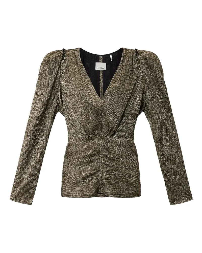Isabel Marant Marlin gathered-sleeves blouse - Gold Gold