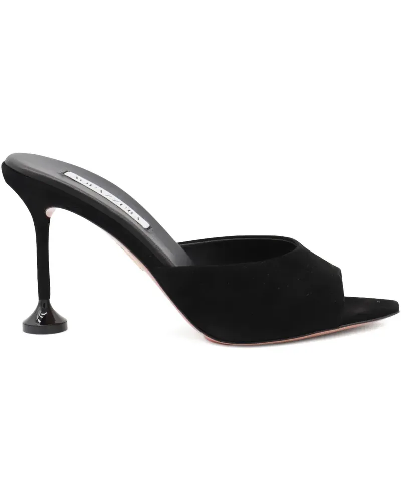 Aquazzura Peeptoe-Sandalen mit Absatz 85mm - Schwarz Schwarz