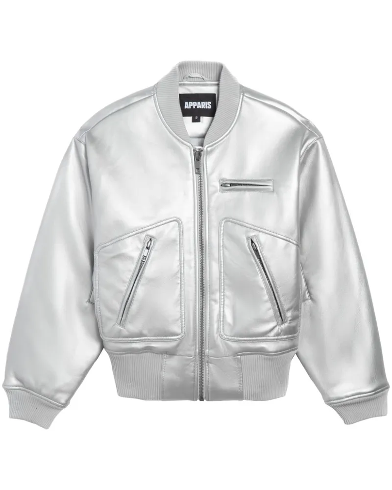 APPARIS Bikerjacke im Metallic-Look Silber