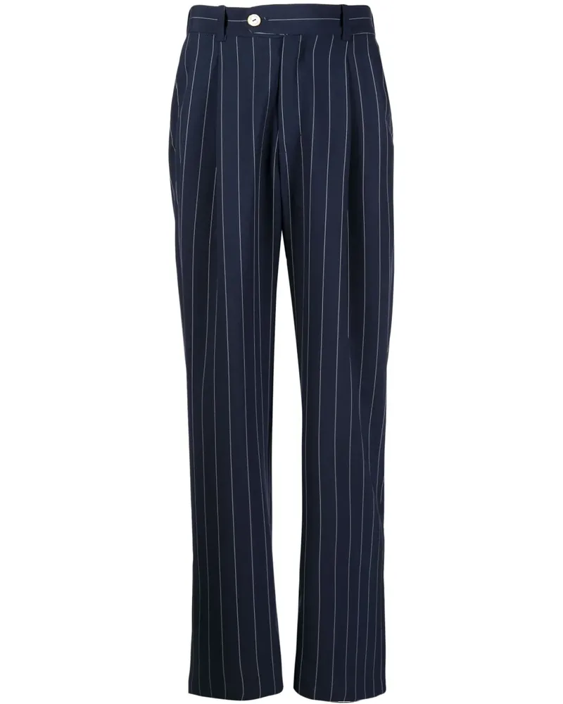 Late Checkout Hose mit Nadelstreifen - Blau Blau