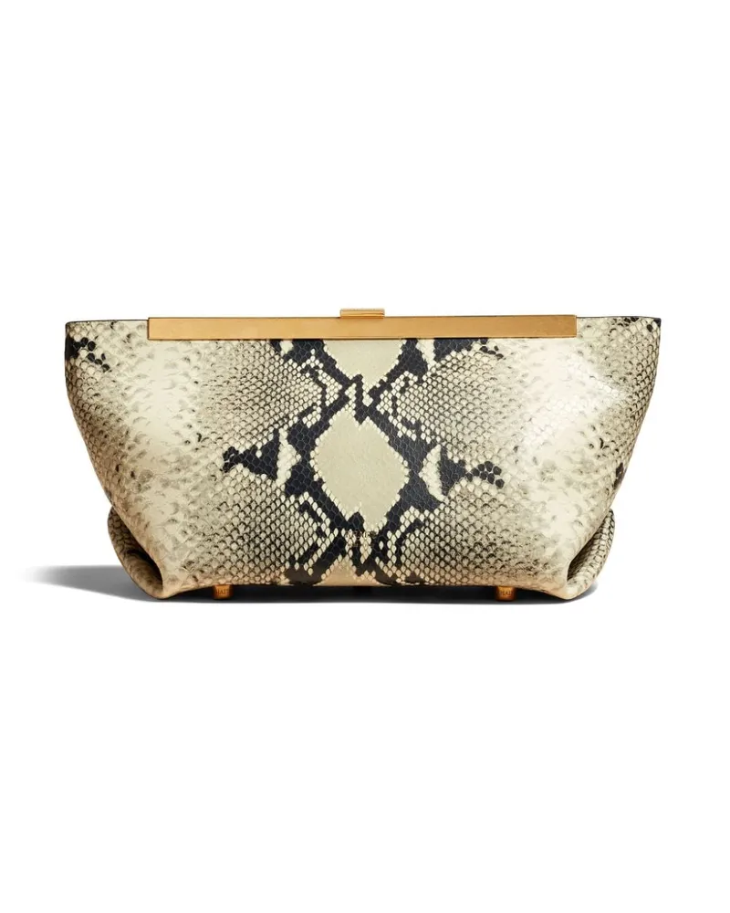 KHAITE The Aimee Clutch mit Python-Optik Nude