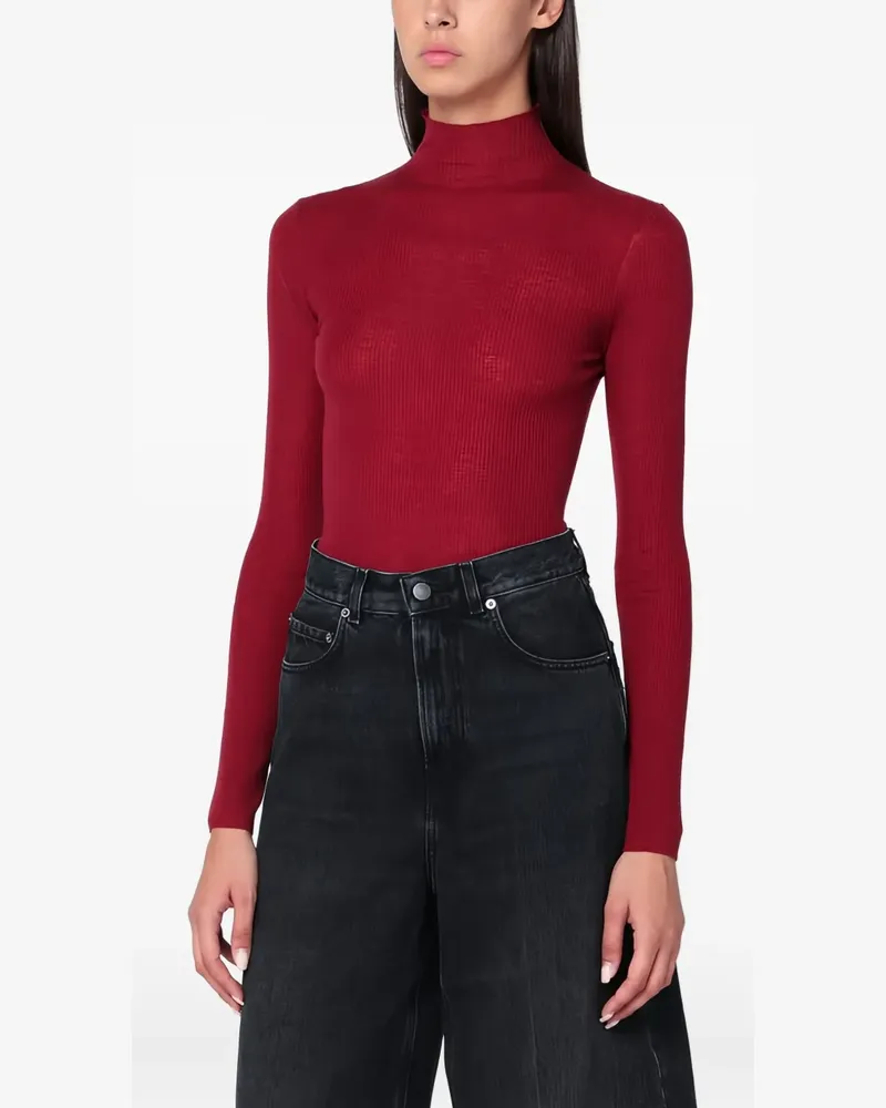 6397 Pullover mit Rollkragen - Rot Rot