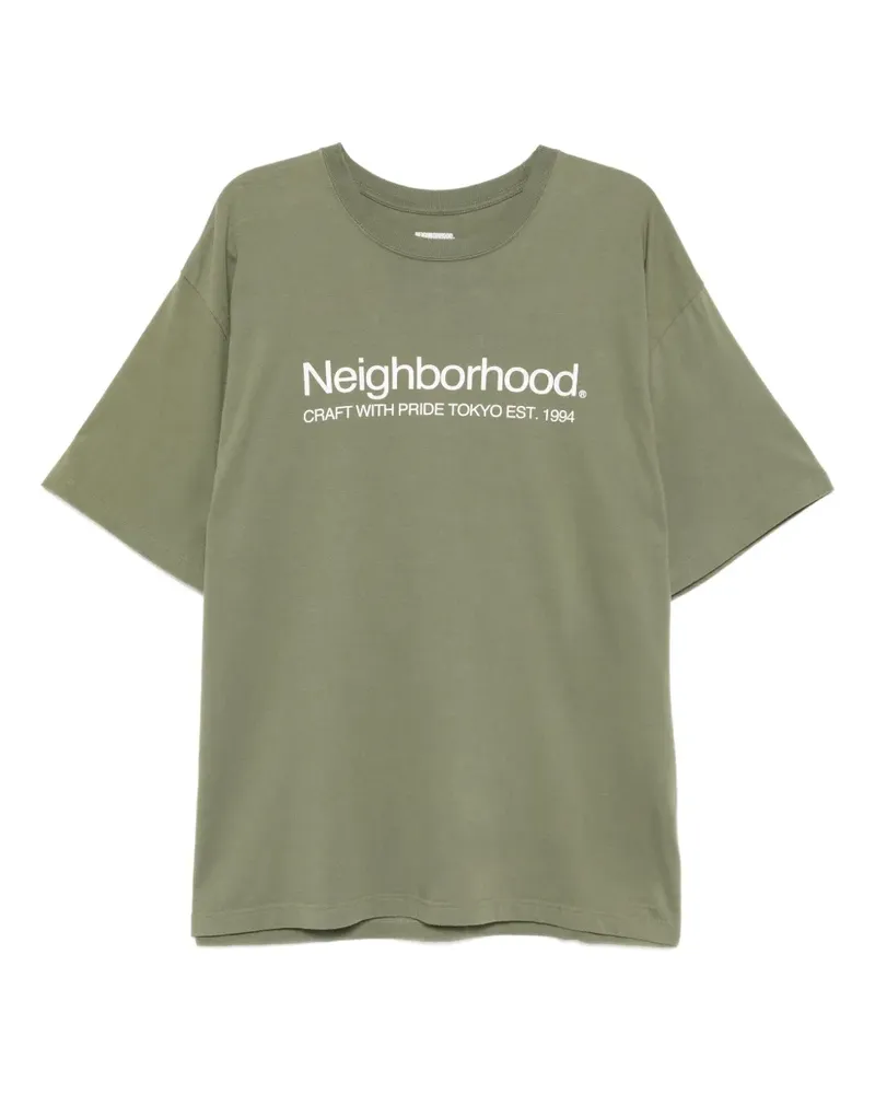 Neighborhood T-Shirt mit Logo-Print - Grün Grün