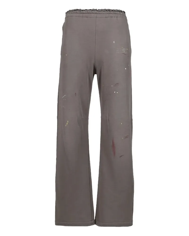 Maison Margiela Weite Jogginghose mit Farbklecks-Print - Braun Braun