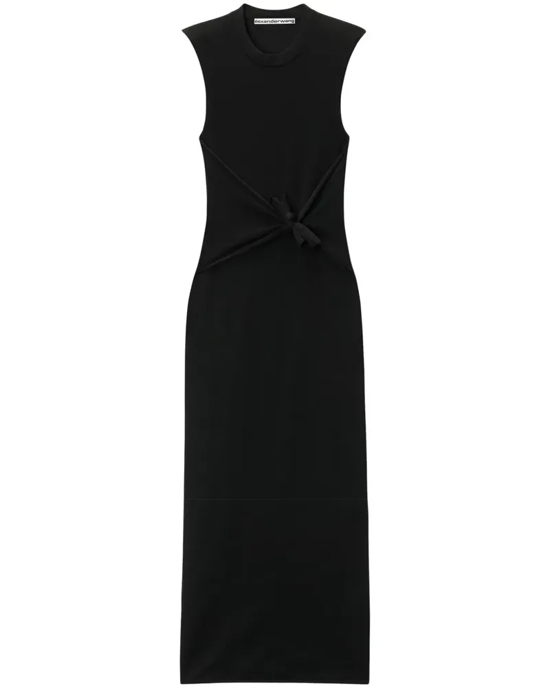 Alexander Wang Midikleid mit Knoten - Schwarz Schwarz