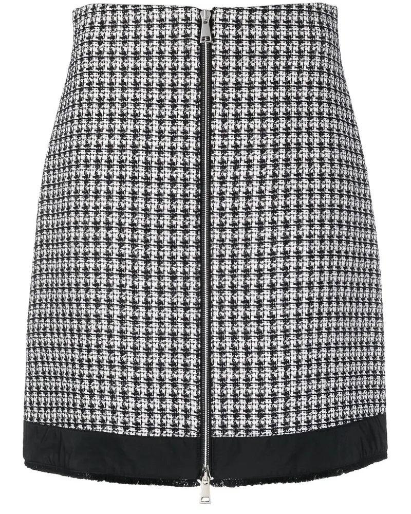 Moncler Tweed-Rock in A-Linie - Weiß Weiß