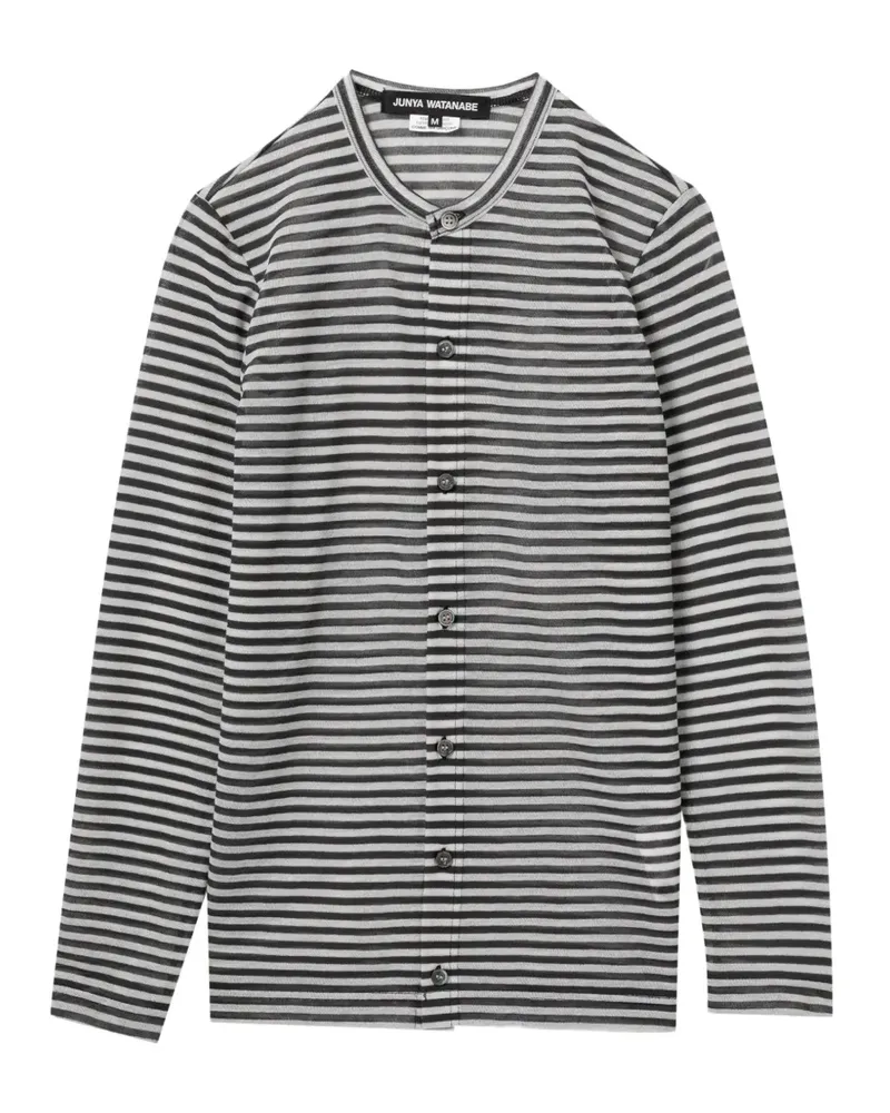Junya Watanabe Gestreifter Cardigan - Schwarz Schwarz