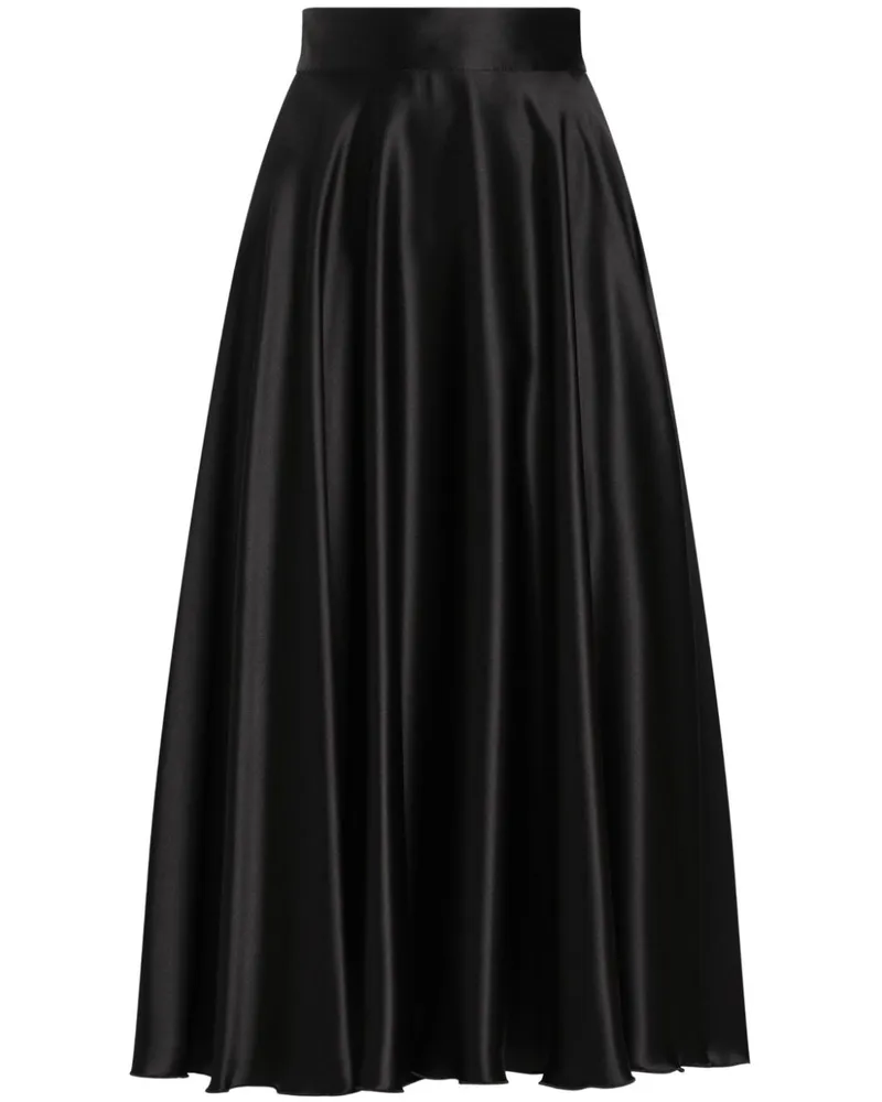 Dolce & Gabbana Midirock aus Seide - Schwarz Schwarz