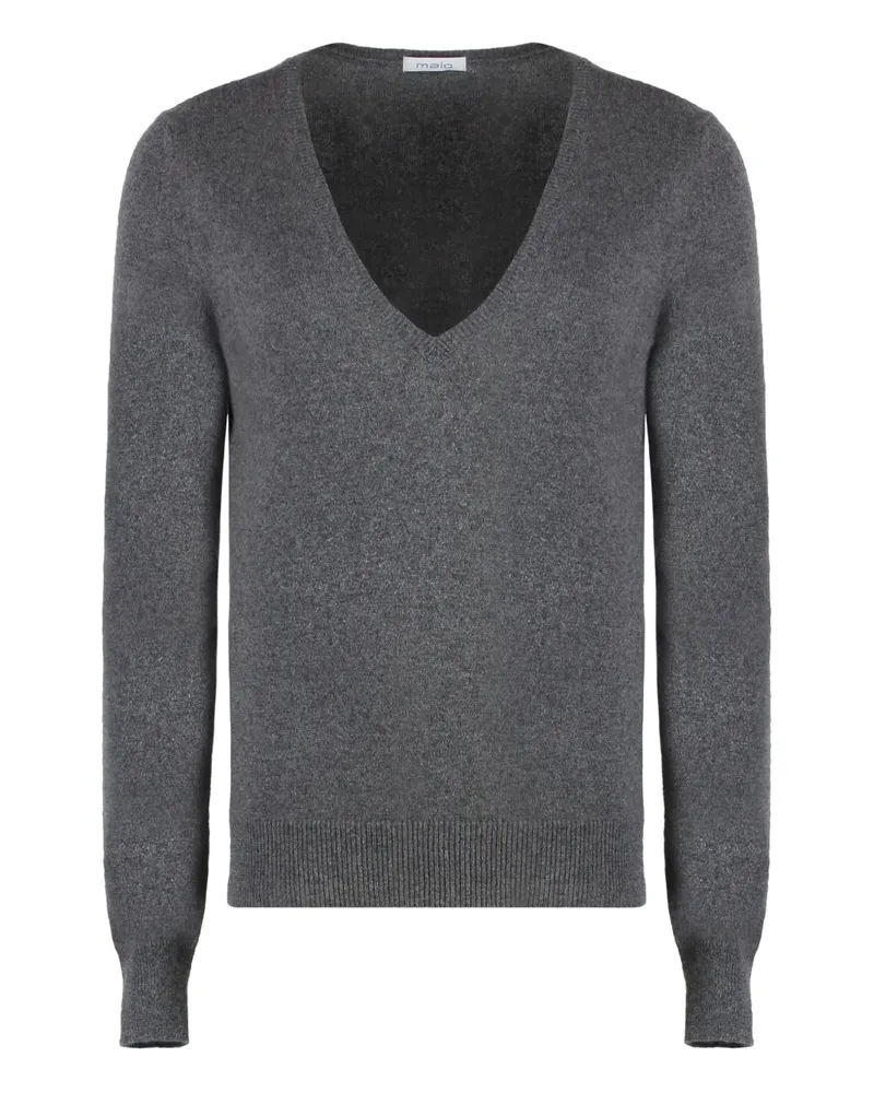Malo Gestrickter Kaschmirpullover - Grau Grau