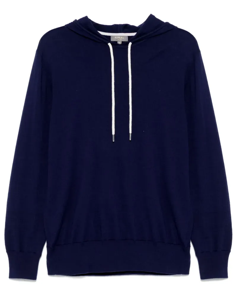 N.Peal Cotton Cash Hoodie aus Seide - Blau Blau