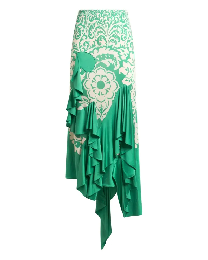 Etro Asymmetrischer Rock - Grün Grün
