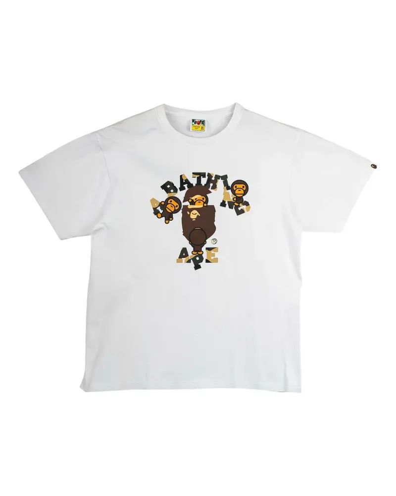 BAPE T-Shirt mit grafischem Print - Weiß Weiß