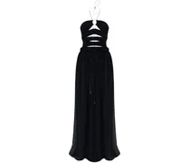Maxikleid mit Cut-Out - Schwarz