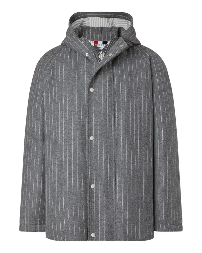 Thom Browne Browne 65 Cropped-Fußballparka aus Flanell - Grau Grau